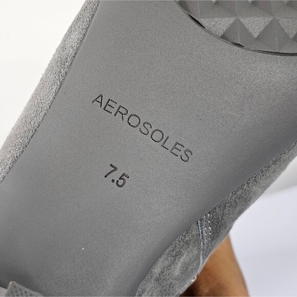 NIB Aerosoles Gray Loano Tall Kitten Heel Dress Boots - narrow calf - Picture 8 of 9